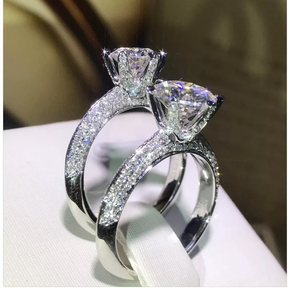 1.5Ct AAA CZ Round Cut Solitaire Engagement Ring ANY Size